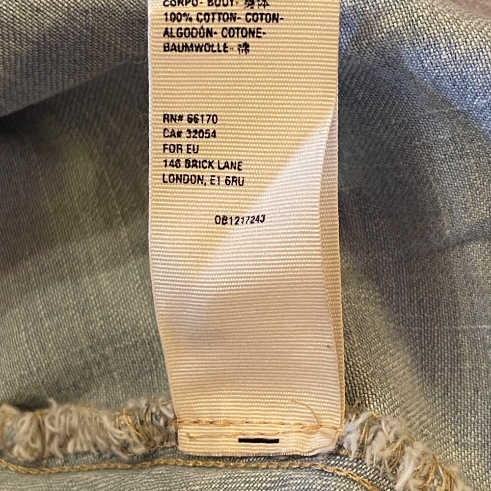 Free People * We The Free Hannah Denim Mini Dress with Pockets * Size XL * NWT! - Picture 15 of 16